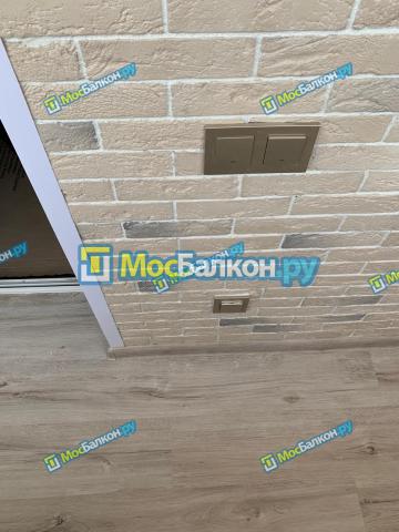 Отделка Балкона 4 метра Декоративным камнем(кирпичом)