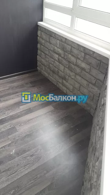 Цена на отделку лоджии декоративным камнем в Москве
