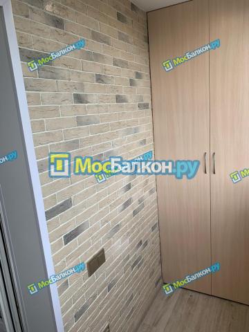 Отделка Балкона 4 метра Декоративным камнем(кирпичом)