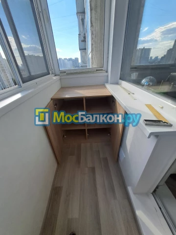 Шкаф на балкон купить в Раменском на заказ недорого от МосБалкон
