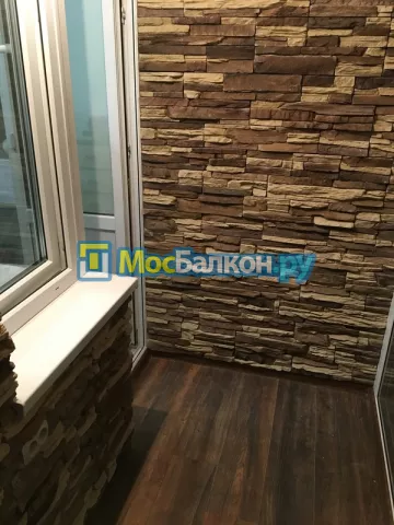 Цена на отделку лоджии декоративным камнем в Москве