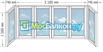 Заказать балкон в Раменском цена от 1320 руб | Остекление балконов и лоджий МосБалкон