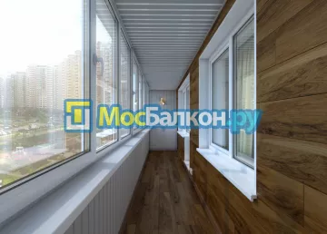 Отделка балкона и лоджии пластиковыми ПВХ панелями в Раменском от компании МосБалкон