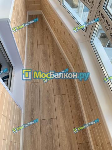 Экологически чистая Отделка балкона в доме п 44 формы Лодочка