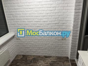 Обшивка лоджии камнем
